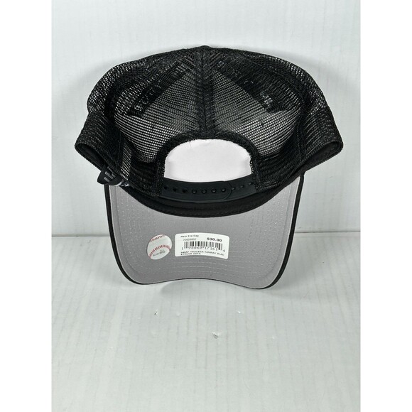 New Era 9FORTY Tampa Bay Rays A-Frame Adjustable Trucker Hat Cap Black NWT OSFM - Picture 4 of 5